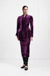 Purple - Fusion Velvet Structured Blazer