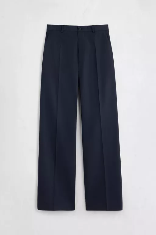Pleated Wool Tailored Trousers - Pants
