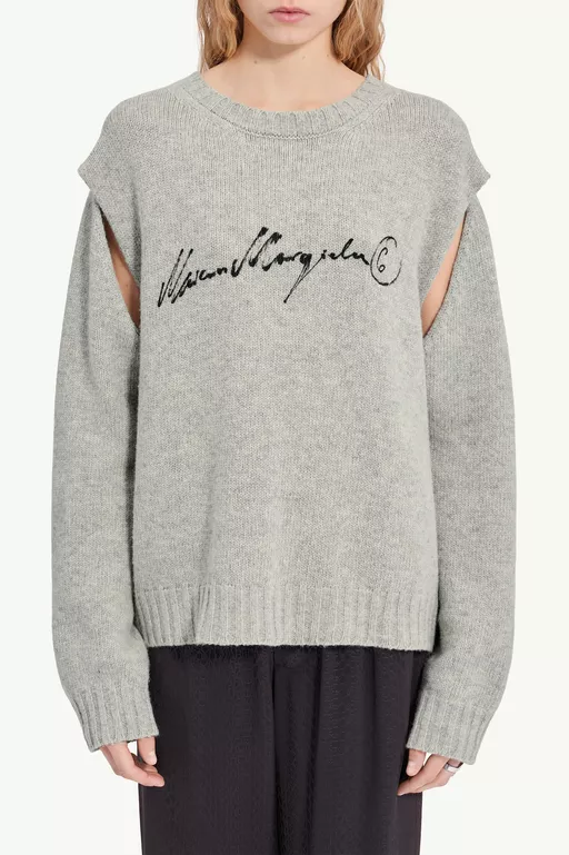 Pull manuscrit en maille - Maille