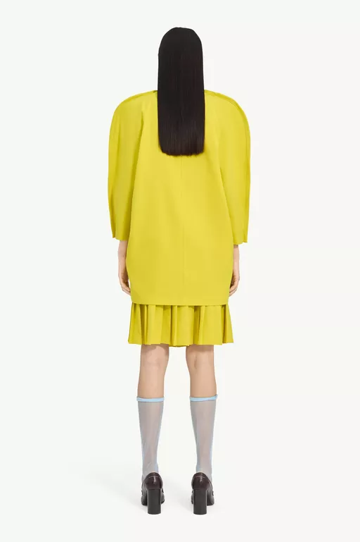 Cape-Shoulder Mini Dress - Midi Dress