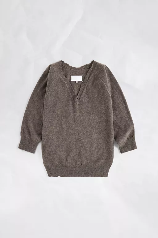 Jersey con Cuello de Pico Drapeado - Cuello en V