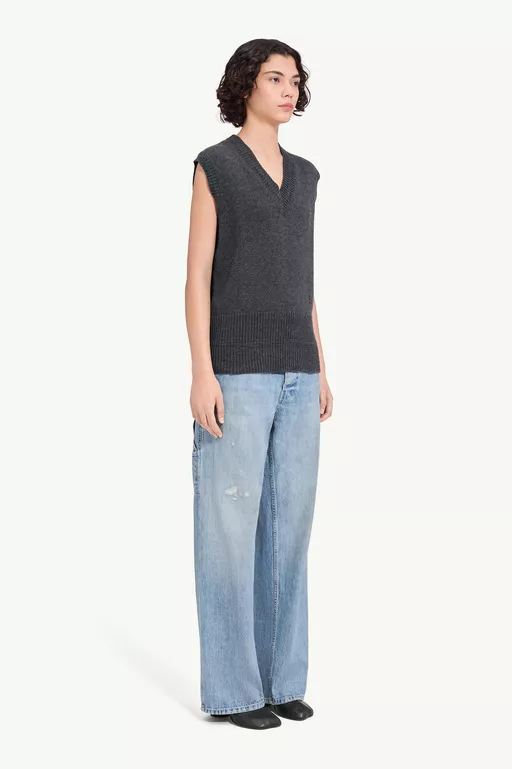 Merino wool knitted gilet - Waistcoats