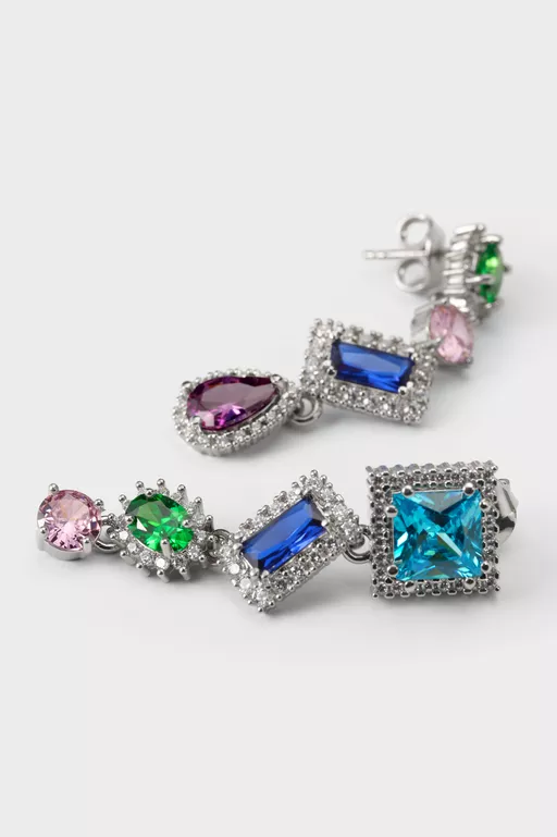 Cluster Drop Earrings - Earrings