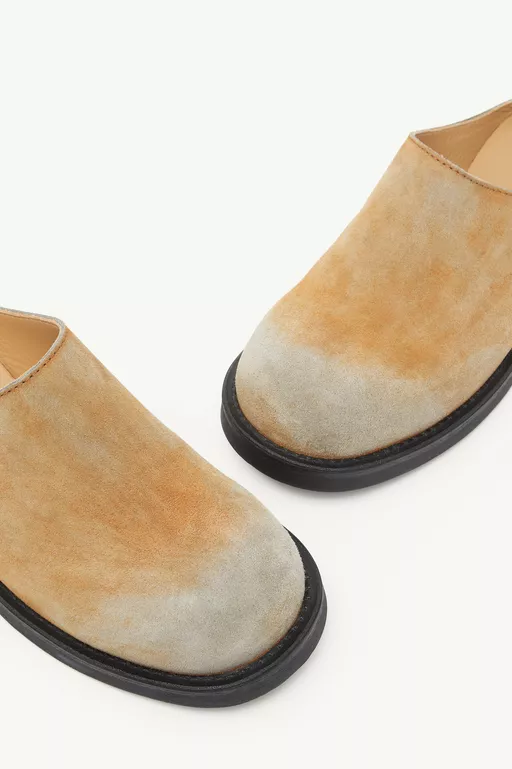 Washed suede Biker mules - Slippers