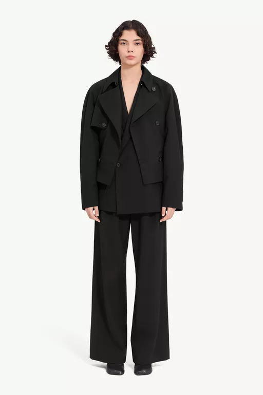 Belted wool blend jacket - Jackets