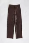 Brown - Fusion Leather Wide-leg Trousers