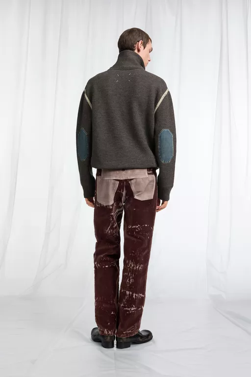 Flocked Denim Trousers - Denim