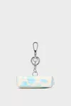 White and light blue - Lipstick Holder Charm