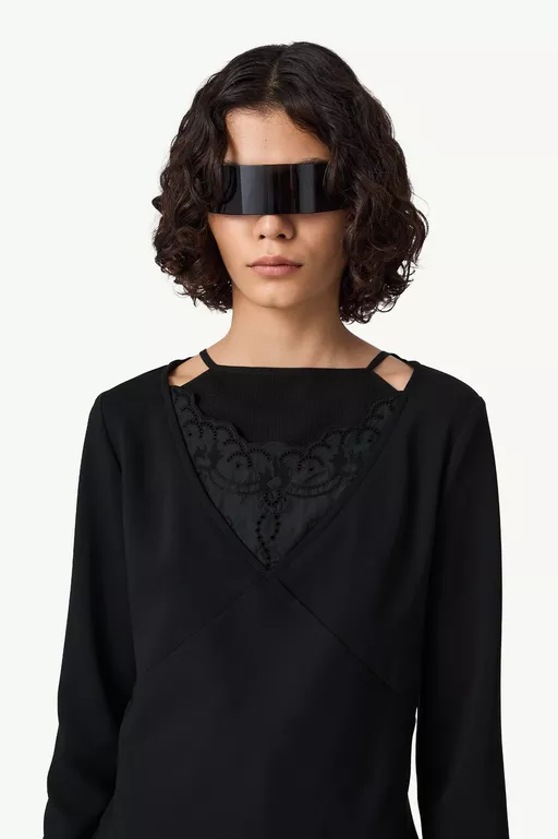 Sangallo embroidery top - Short-sleeved Top