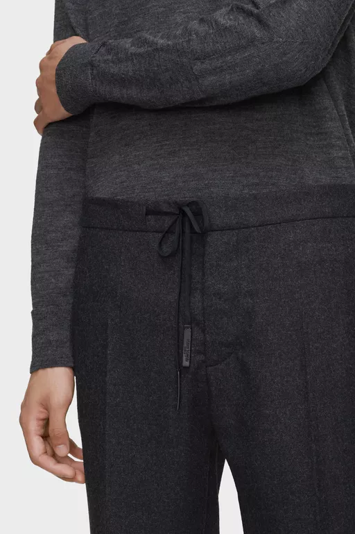 Drawstring wool trousers - Pants