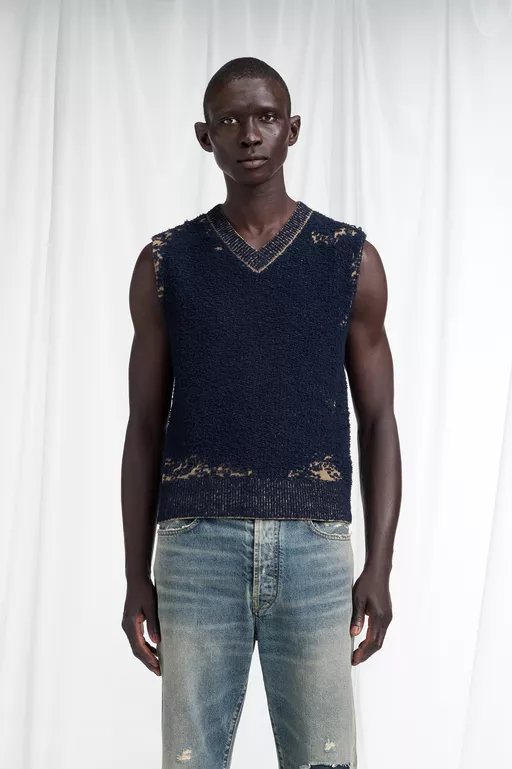 Acid Knit Wool Vest - Waistcoats