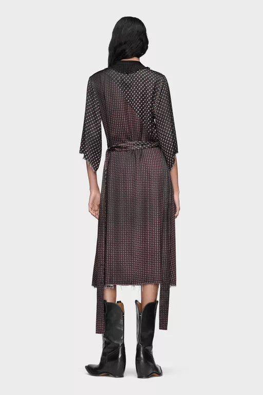 Vestido camisero midi estampado - Vestidos Midi