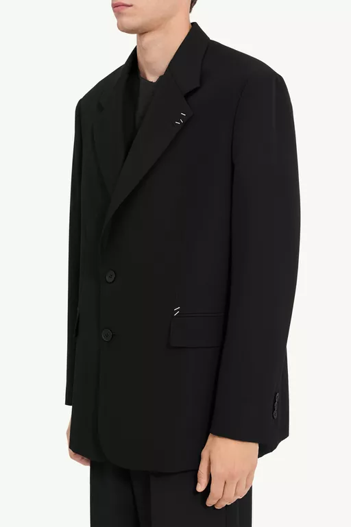 Stapled wool-blend jacket - Jackets
