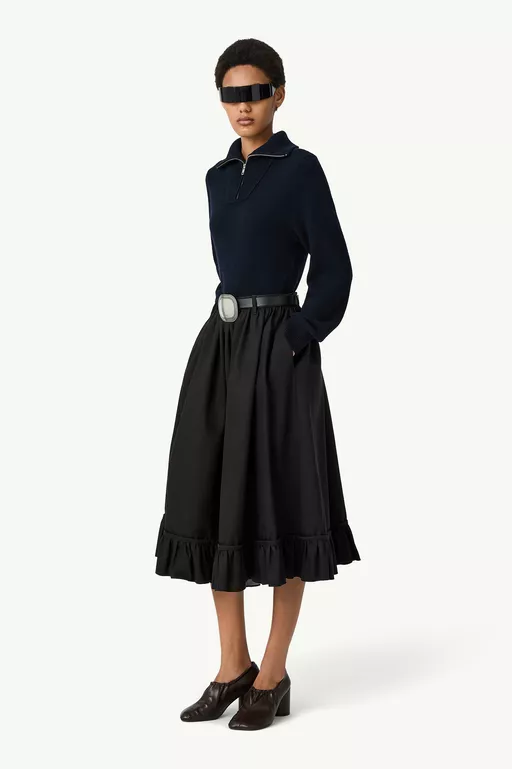 Half-zip cropped knit top - Polos