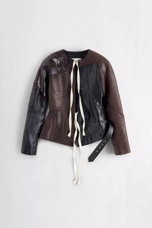 Assemblage Calf Leather Jacket - Jackets