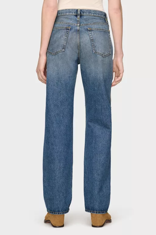 Patchwork Panel Jeans - Denim