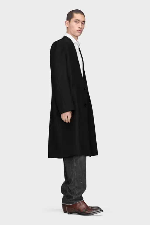 Folded Collar 울 오버코트 - 코트