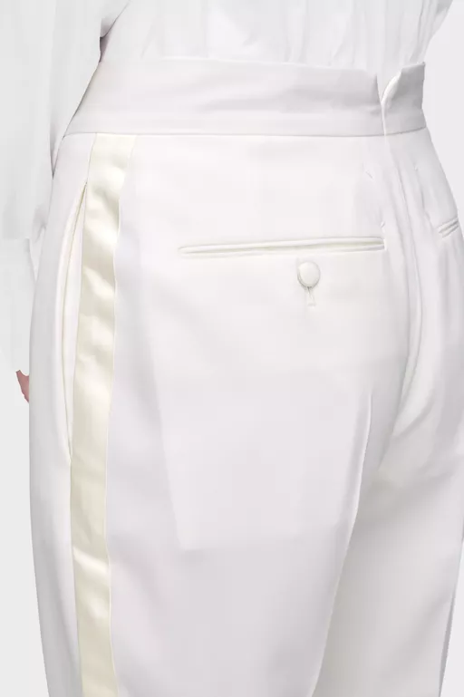 Wool Tuxedo Trousers - Pants