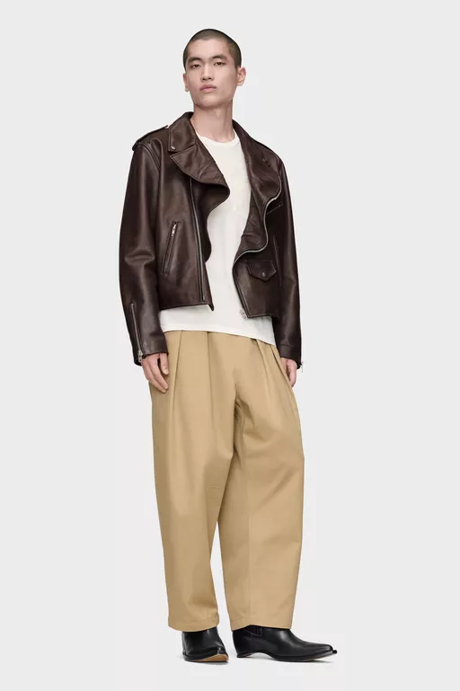 Dropped-Rise Cotton Trousers - Pants