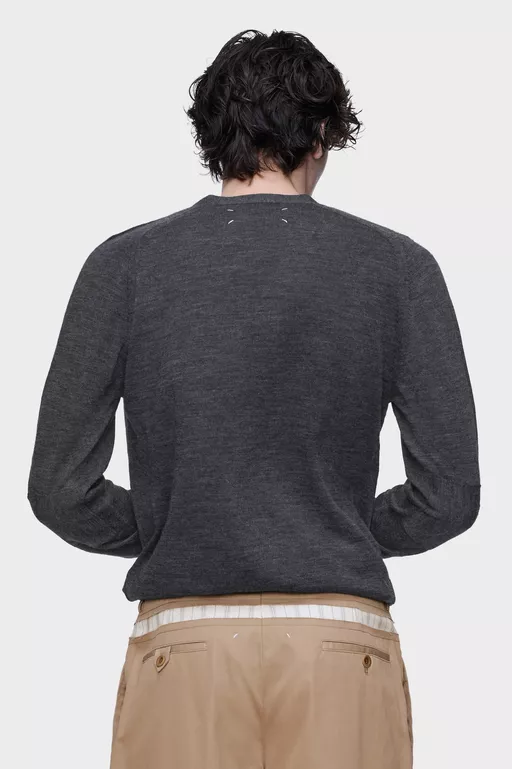 Cardigan in misto lana con scollo a V - Completo
