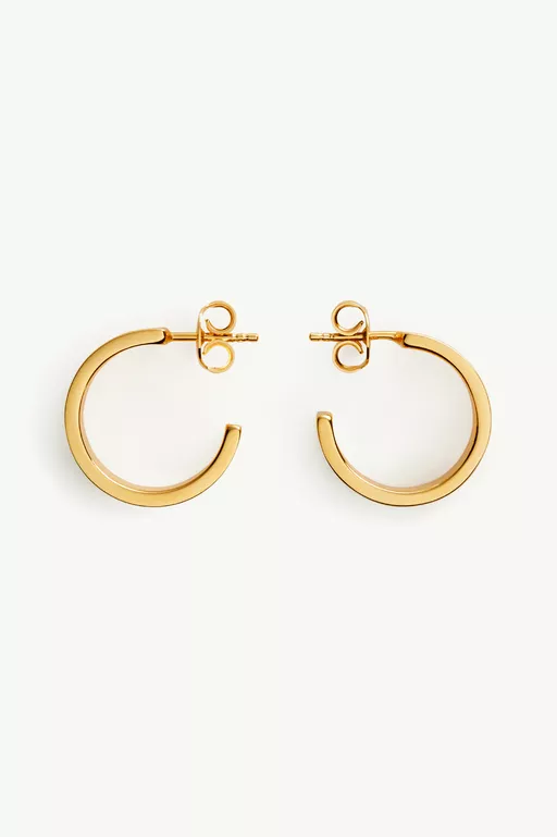 Numeric Minimal Signature Hoop Earrings - Candle