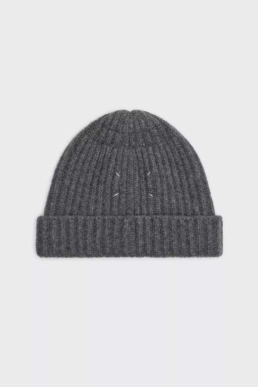 Virgin wool ribbed beanie