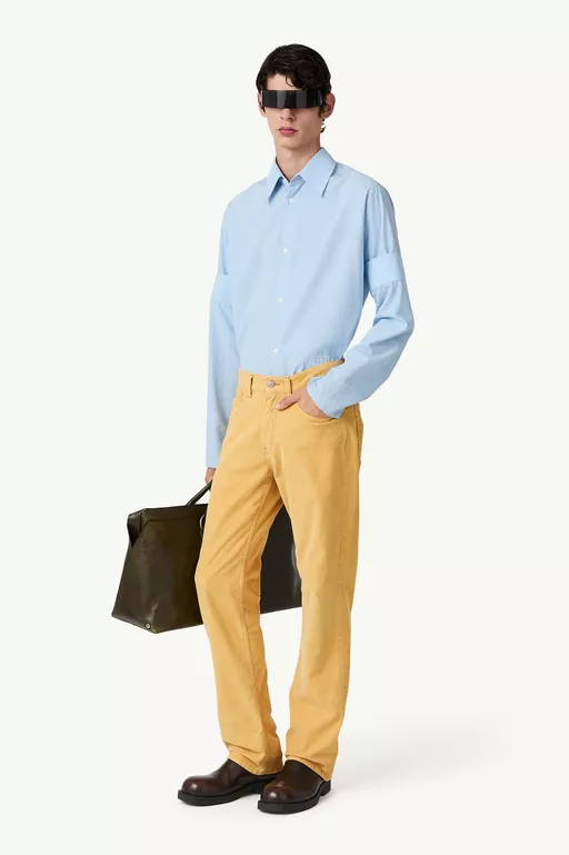 Overdyed corduroy trousers - Denim