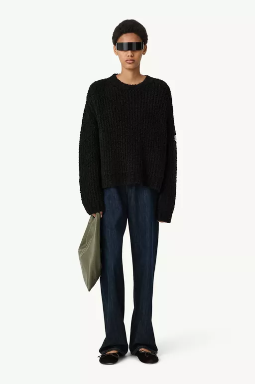 Textured knit crew neck jumper - Knitwear