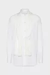 Blanc - Chemise ajust&eacute;e avec &eacute;charpe