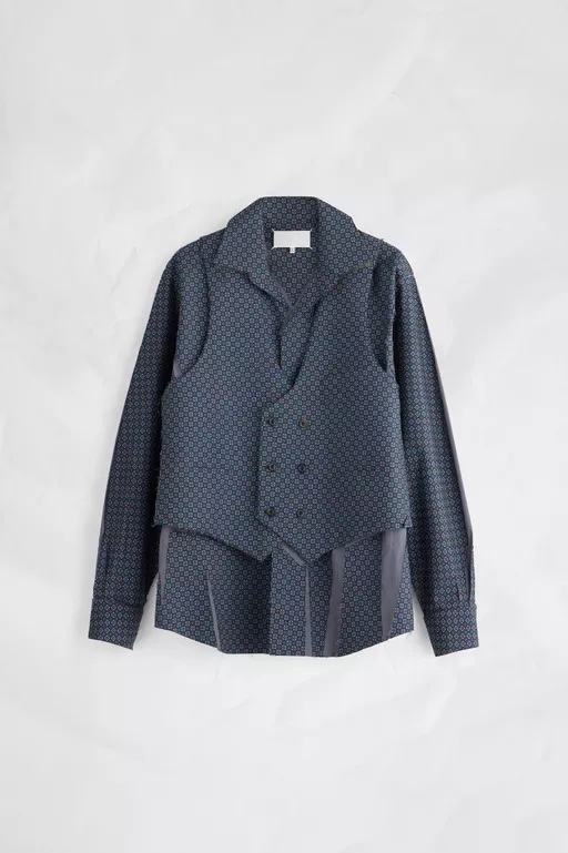 Assemblage Silk Print Shirt