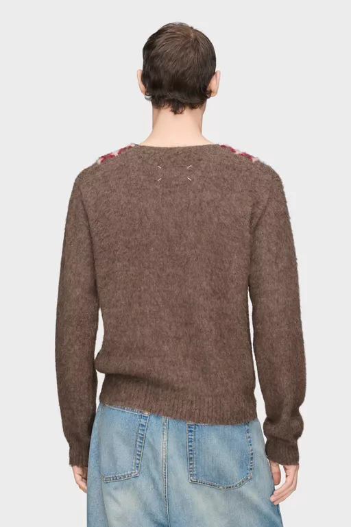 Maglione con scollo a V in lana alpaca - Completo