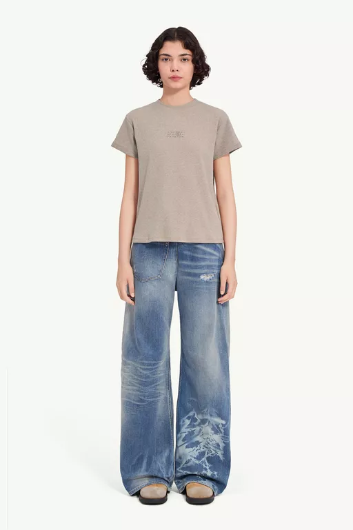 Wool blend rib jersey T-shirt - T-shirts