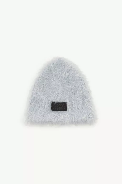 Faux fur numeric beanie