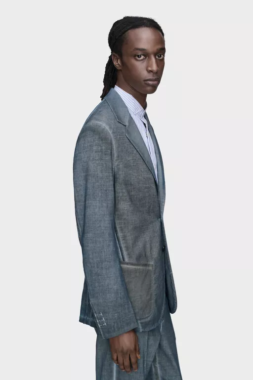 Double-Dyed Wool Blazer - Jackets