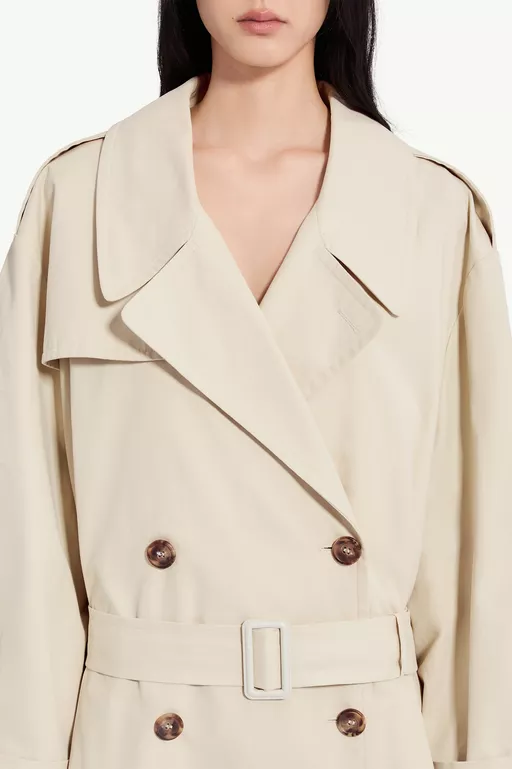 Cotton twill trench coat - Raincoats