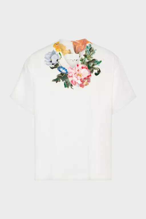T-shirt in jersey con stampa floreale - T-shirts