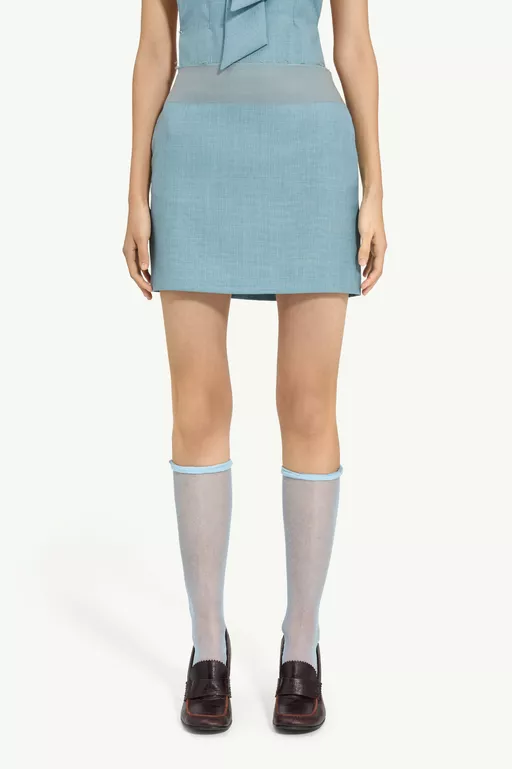 Wool Mini Skirt - Mini Skirt