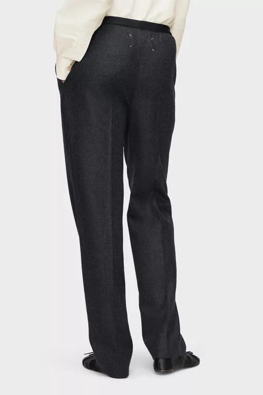 Gerade geschnittene Wollhose - Hosen