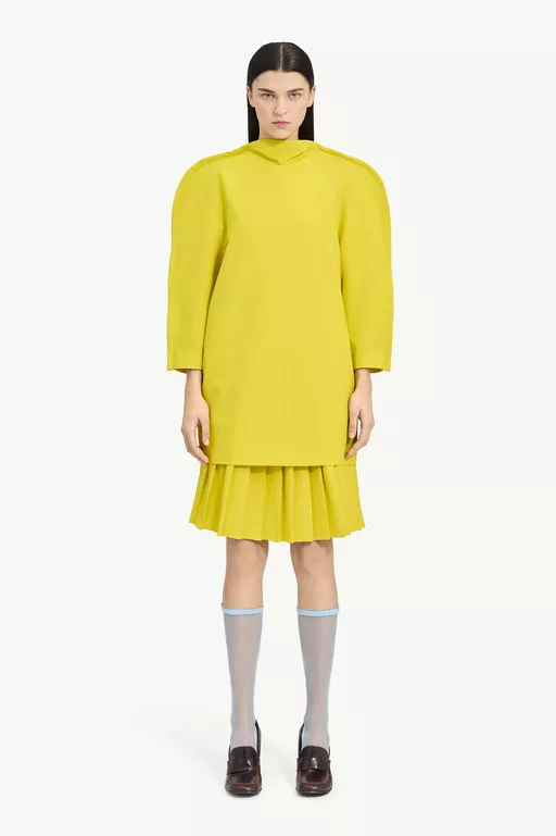 Cape-Shoulder Mini Dress