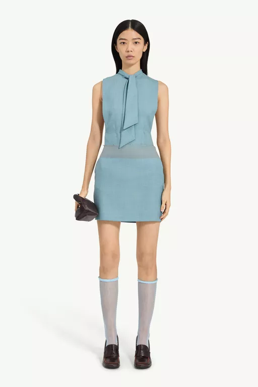 Wool Mini Skirt - Mini Skirt