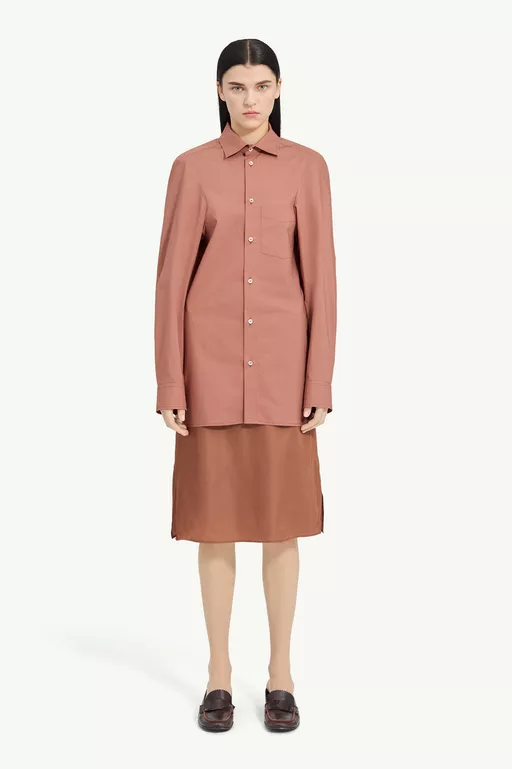 Flattened Cotton Poplin Shirt