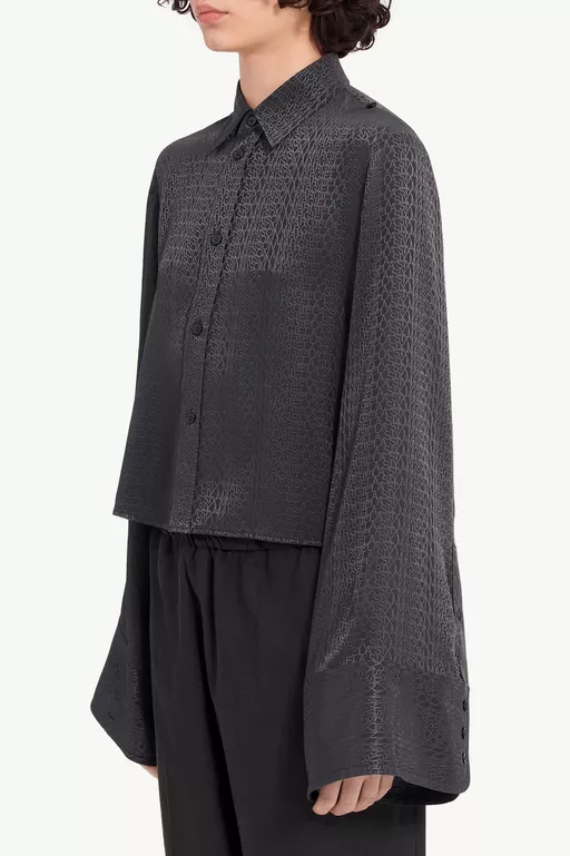 Viscose blend jacquard shirt - Shirts