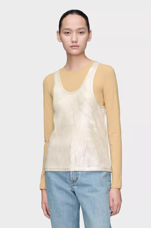 Silver Print Tank Top - Tops