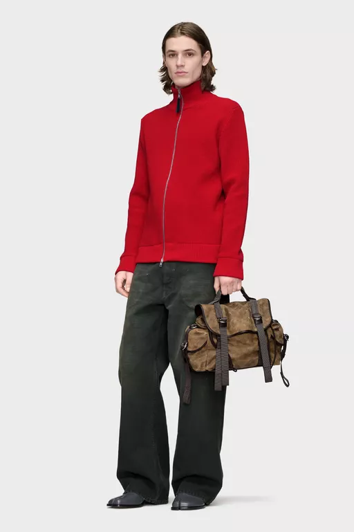 Knit zip-up cardigan - Knitwear