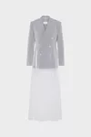 Blanc - Robe longue ajust&eacute;e couverte