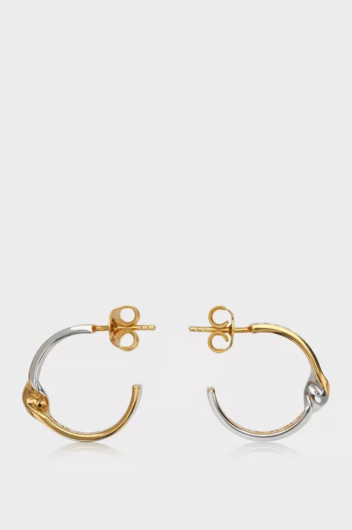 Numerical diamond hoop earrings - Earrings