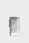 Silver - Broken mirror zip cardholder