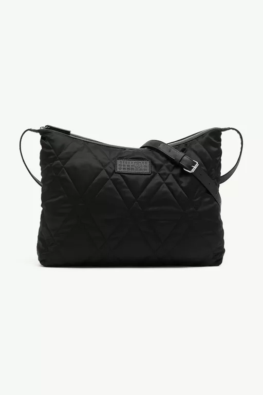 Quilted nylon medium crossbody bag