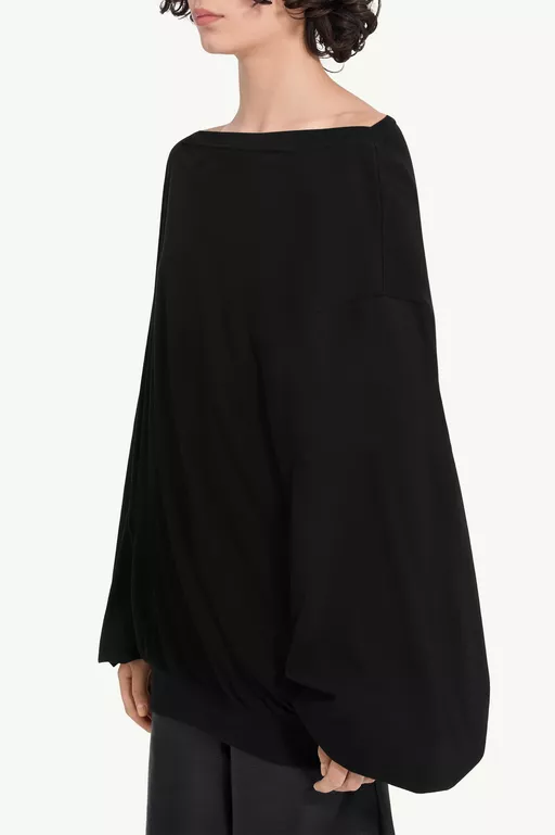 Long-sleeved asymmetric top - Tops