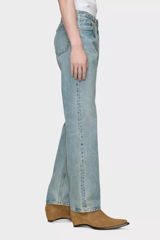Taped Straight-leg Jeans - Denim